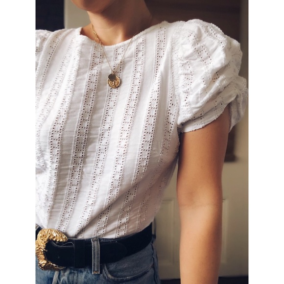 Last✨🆕Free People White Star Struck Tee - Picture 5 of 8